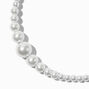 White Pearl Coil Wrap Bracelet ,