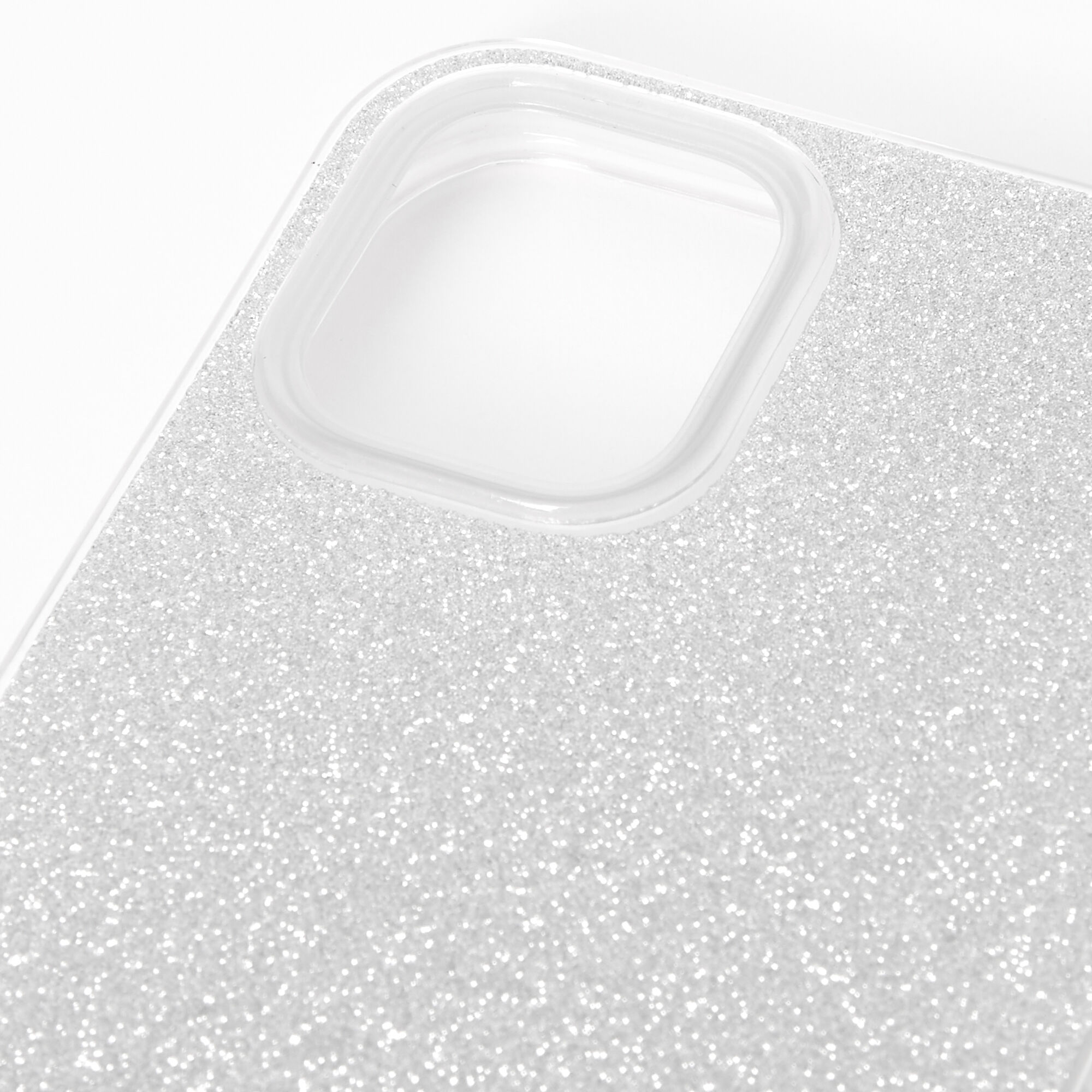 Silver Glitter Protective Phone Case - Fits iPhone® 12 Mini,