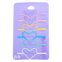 Pastel Heart Hair Pins - 6 Pack,