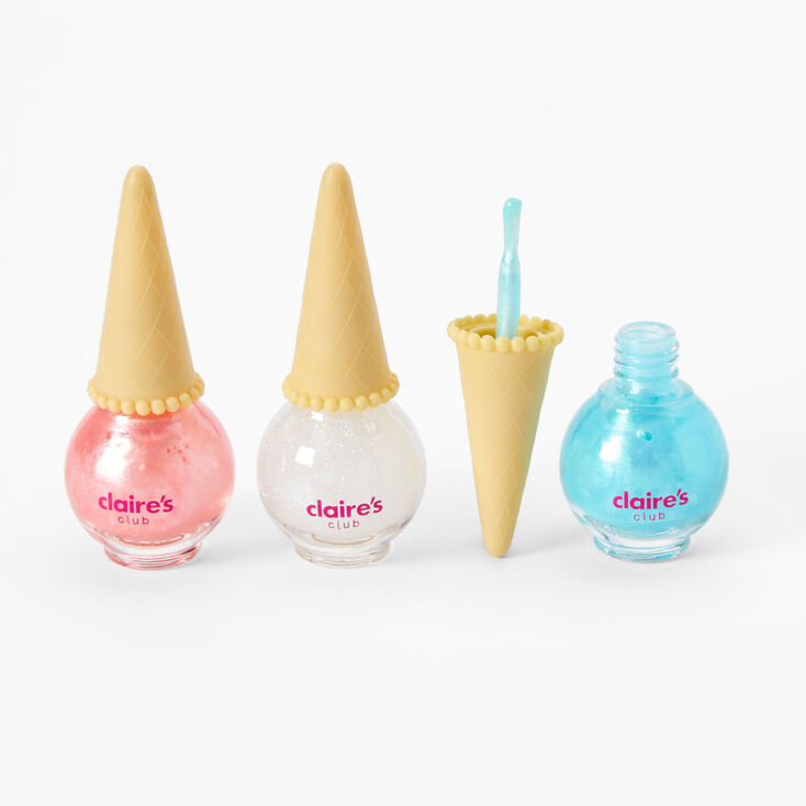 Claire&#39;s Club Ice Cream Cone Nail Polish Set - 3 Pack,