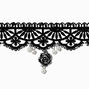 Ras-de-cou rose dentelle noire,