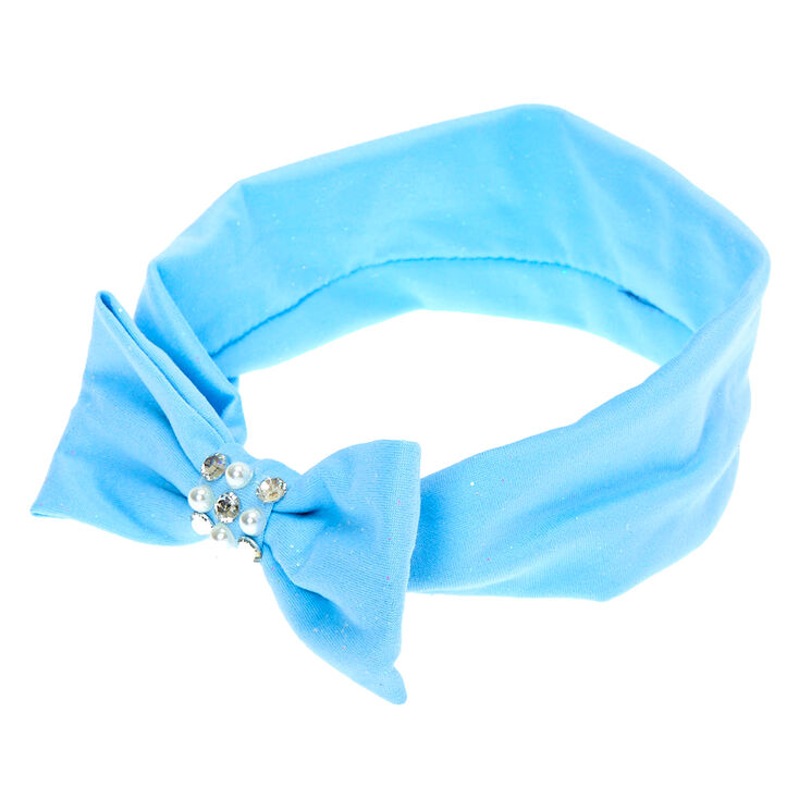 Claire's Bandeau à nœud pailleté Club Claire’s - Bleu