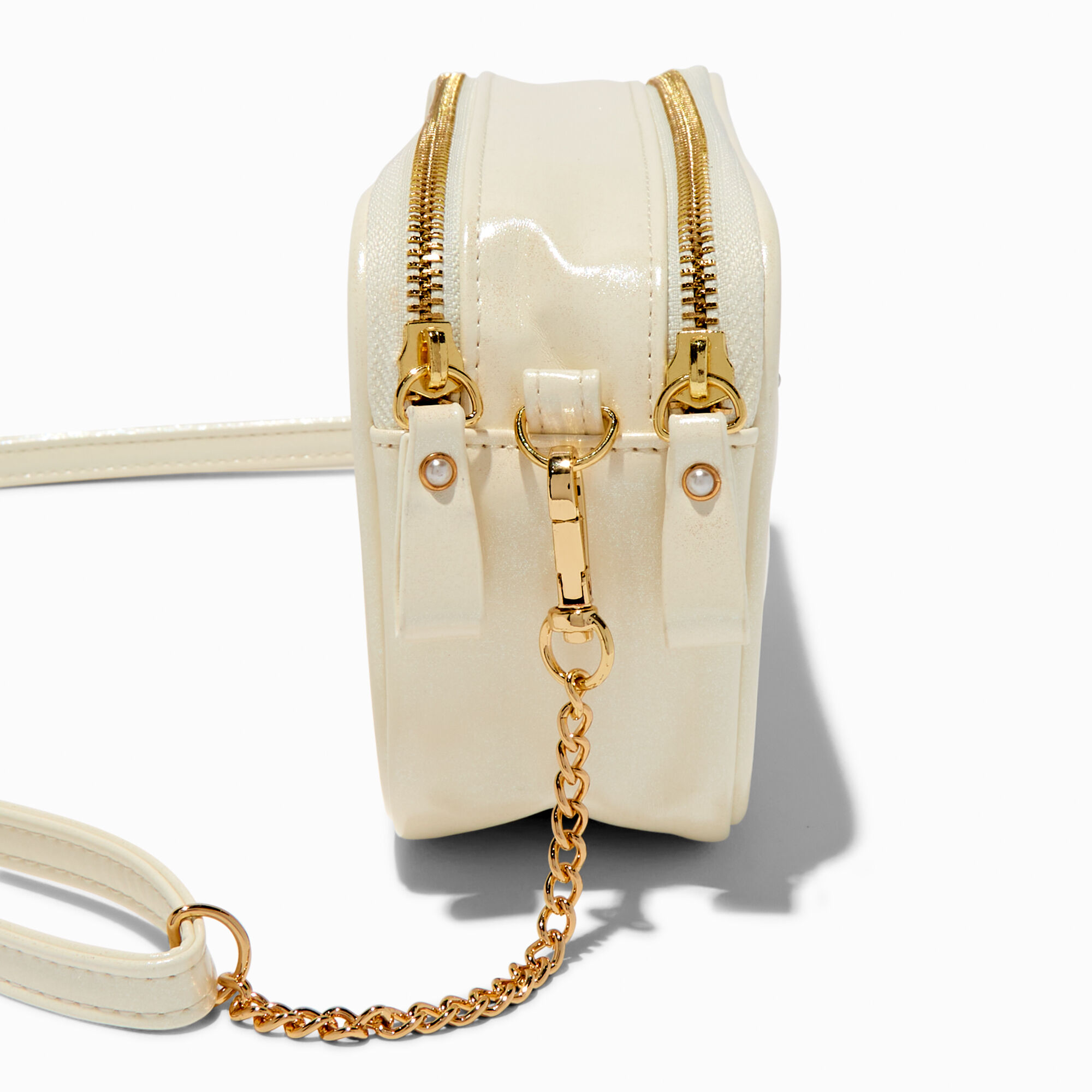 Ivory Puffy Star Quilted Crossbody Bag | Claire's