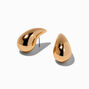Gold-tone Large Bean 1&quot; Drop Earrings ,
