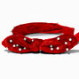 Claire&#39;s Club Red Bow White Pearl Headband,