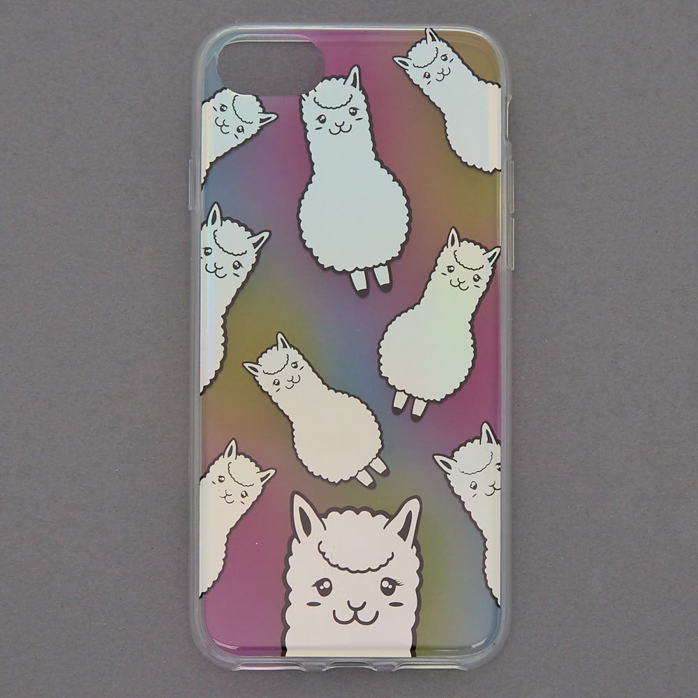 Holographic Rainbow Llama Phone Case - Fits iPhone 6/7/8,