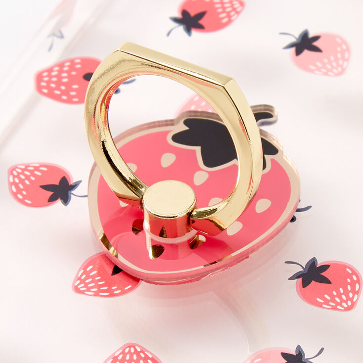 Strawberry Ring Holder Protective Phone Case - Fits iPhone® 6/7/8 Plus