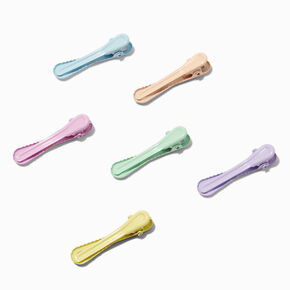 Claire&#39;s Club Pastel Loop Hair Clips - 6 Pack,