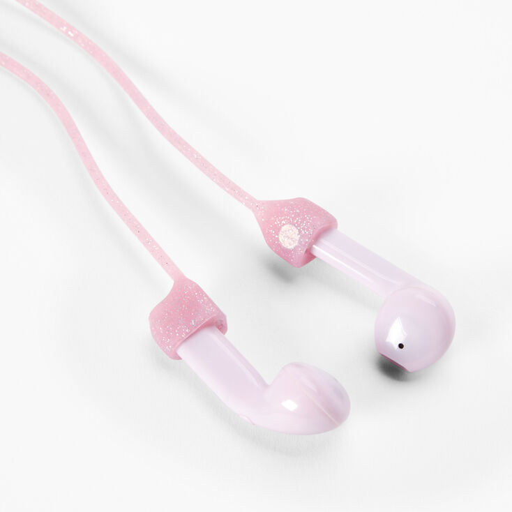 Pastel Pink Glitter Earbud Case Cover - Compatible with Apple AirPods&reg;,