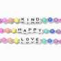 Claire&#39;s Club Rainbow Bead Word Stretch Bracelets - 3 Pack,