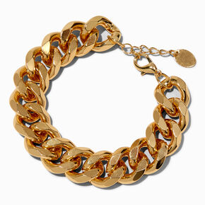 Gold-tone Mega Curb Chain Bracelet ,