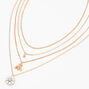 Gold Daisy &amp; Bumblebee Multi Strand Necklace,