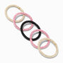 Mixed Neutrals Lurex Small Hair Ties - 30 Pack,