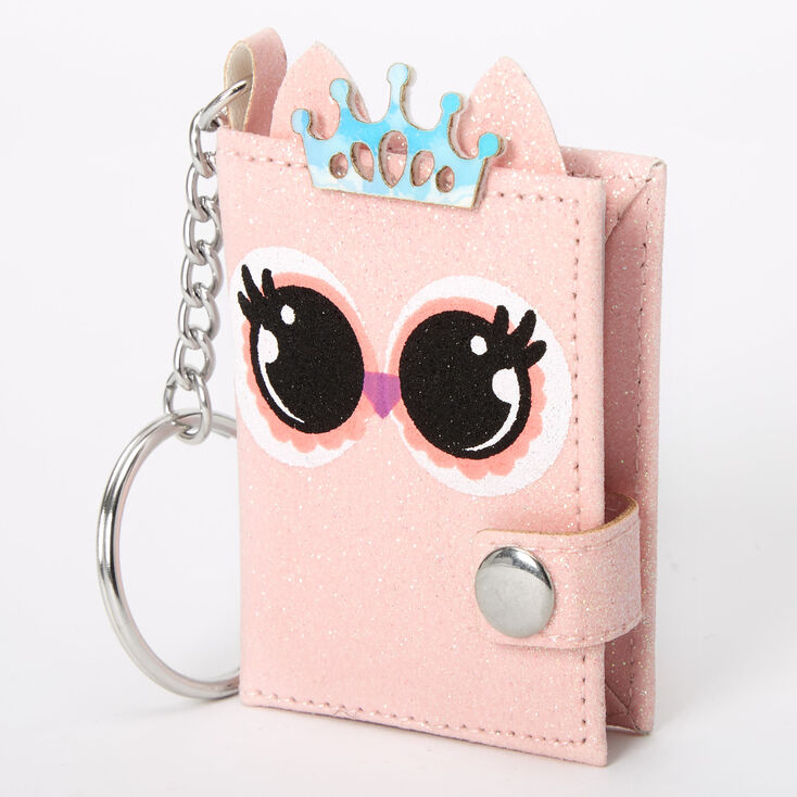 Claire's Porte-clés mini journal intime Pénélope le hibou - Rose