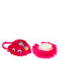 Hot Pink Googly Eyed Pom Keyring Clip Flavored Lip Gloss,