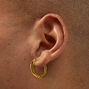 C LUXE by Claire&#39;s 18kt Gold Plated 15mm Clicker Hoop Earrings,