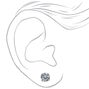 C LUXE by Claire&#39;s Sterling Silver Cubic Zirconia 6mm Round Stud Earrings,