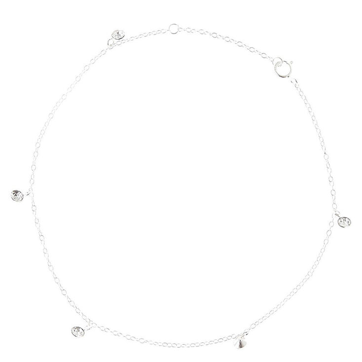 Sterling Silver Beaded Ankle Bracelet | Claire's US