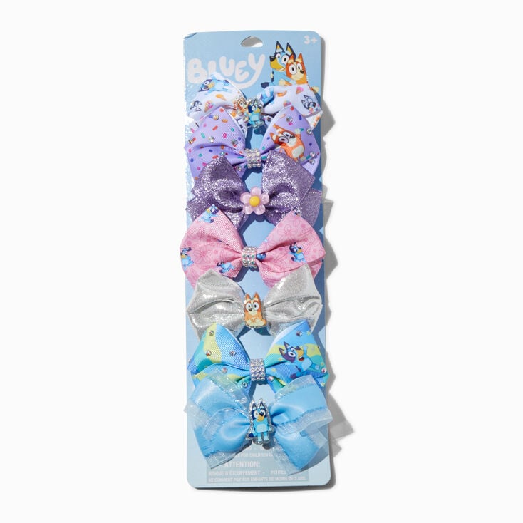 Bluey Hair Bow Clips - 7 Pack,