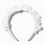 White Flower Bead Headband,