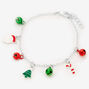 Silver Christmas Candy Cane Jewelry Set - 2 Pack,