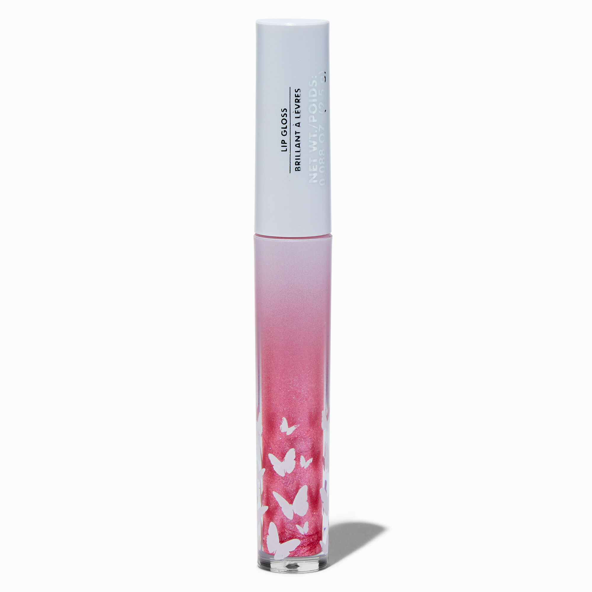 View Claires Blush Shimmer Butterfly Lip Gloss Wand information