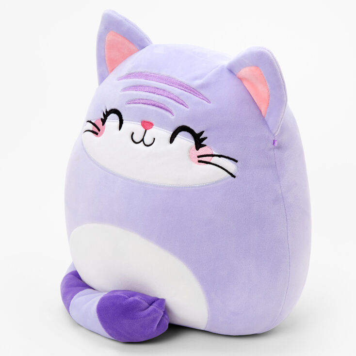 Squishmallows&trade; 12&quot; Claire&#39;s Exclusive Purple Cat Soft Toy,