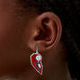 &copy;Disney Nightmare Before Christmas Jack &amp; Sally Split Heart Drop Earrings,