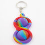 Rainbow Push Poppers Fidget Toy Keychain - Rainbow,