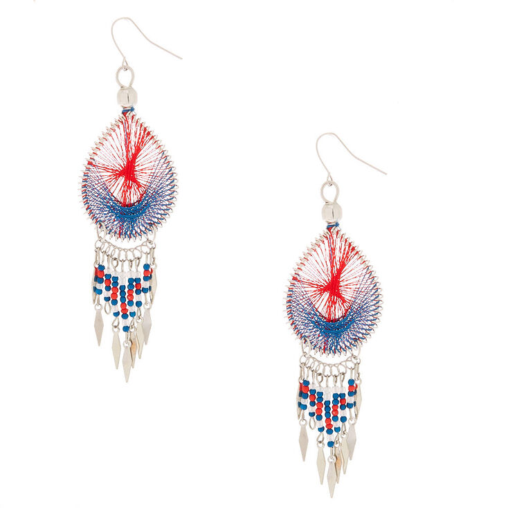 Claire's Pendantes attrape-rêves en fils 8 cm couleur argenté
