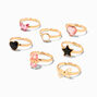 Claire&#39;s Club Gold Fairy Mood Rings - 7 Pack,