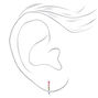 C LUXE by Claire&#39;s Sterling Silver Rainbow Stone Hoop Earrings,