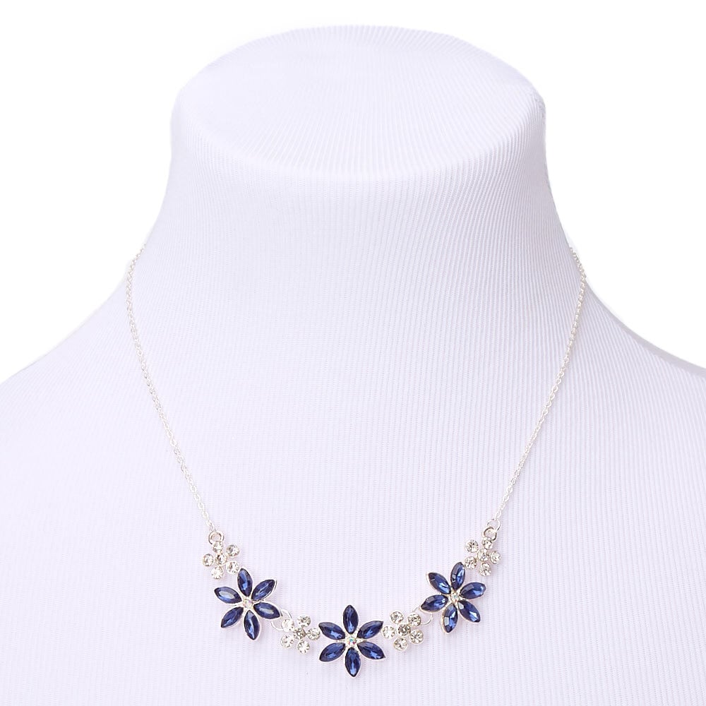 Silver Bloom Jewellery Set - Blue, 2 Pack,
