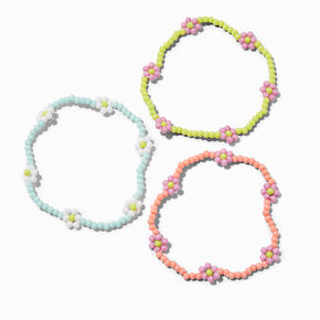 Claire&#39;s Club Floral Beaded Anklets - 3 Pack,
