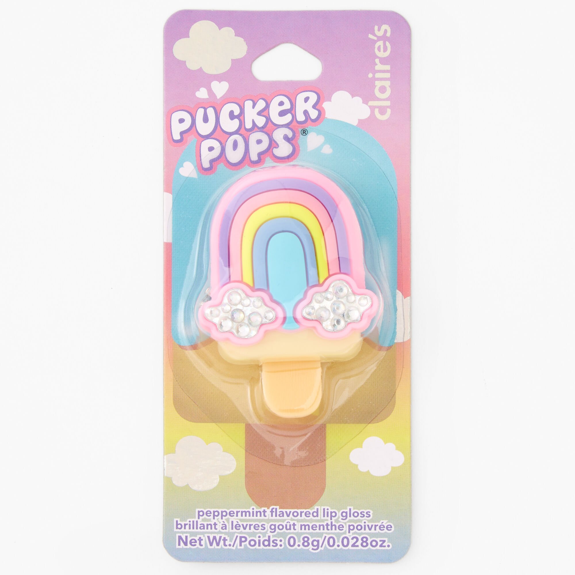 Pucker Pops® Bling Rainbow Lip Gloss - Peppermint,