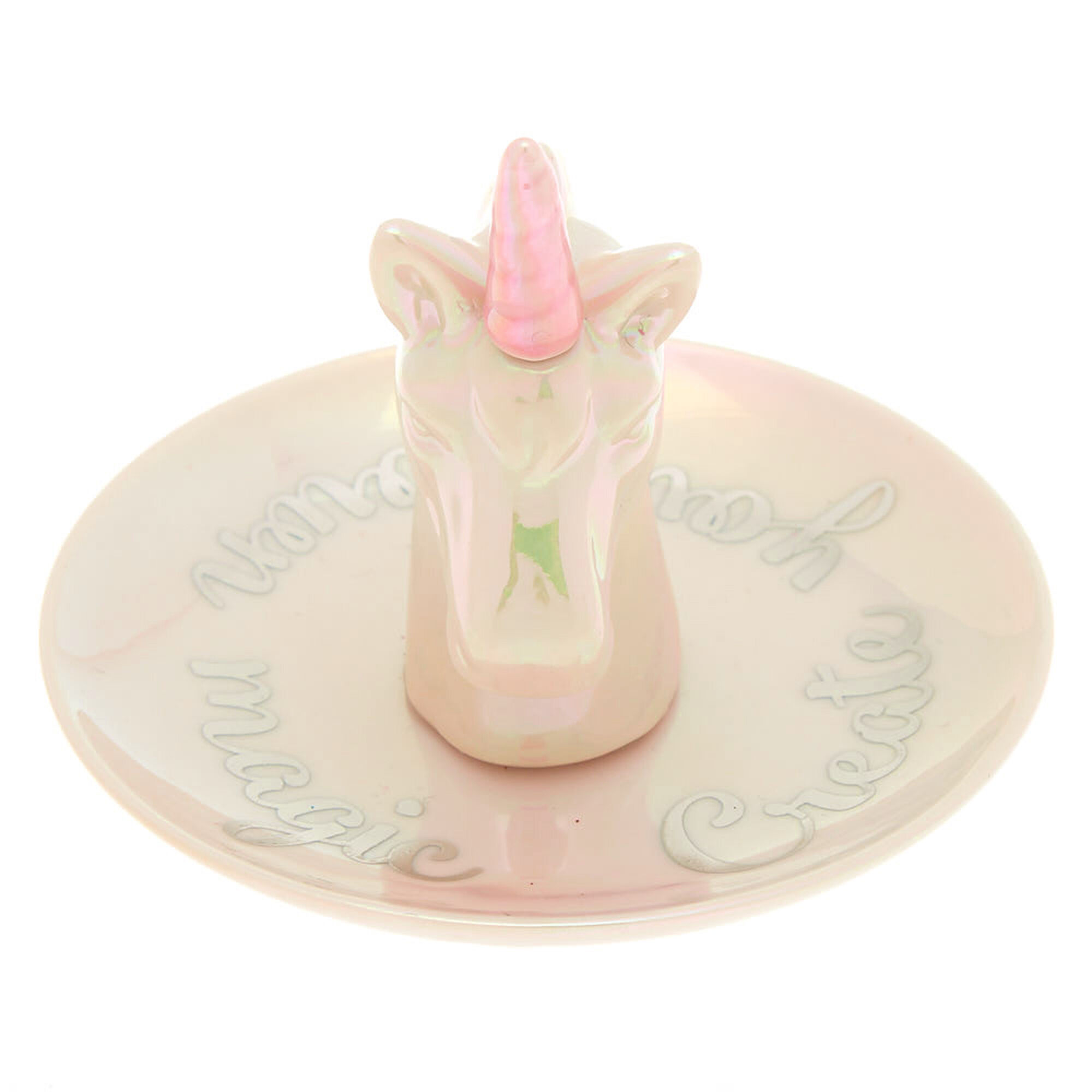 Ceramic Unicorn Jewelry Holder Tray White Claire S Us
