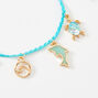 Turquoise Aquatic Life Charm Bolo Bracelet,