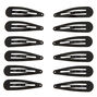 Classic Hair Snap Clips - Black,