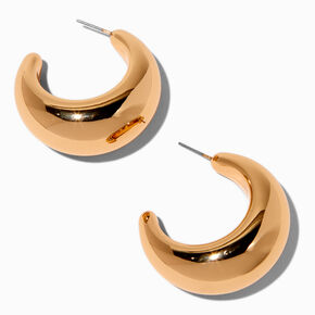 Gold-tone Chunky Half Hoop Earrings,