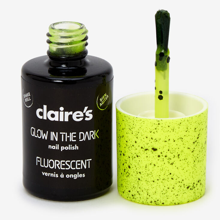 Glow in The Dark Speckled Nail Polish - Fluorescent Yellow,