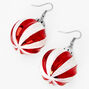 Christmas Silver 1&#39;&#39; Ornament Drop Earrings,