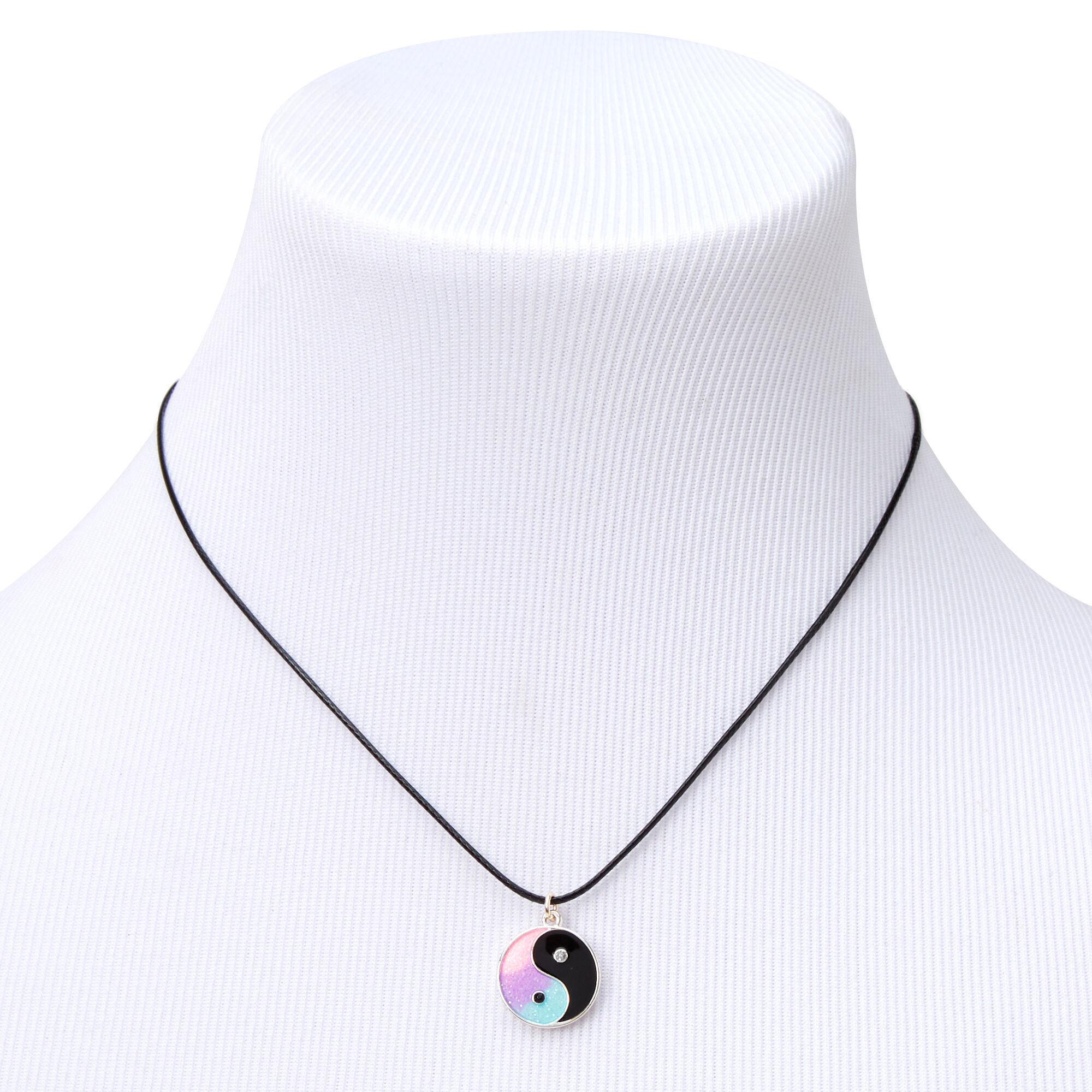 Glow in the Dark Yin Yang Pendant Cord Necklace Claire s US