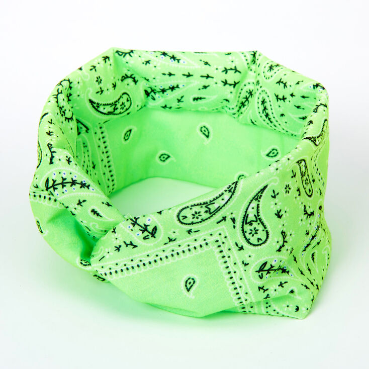 Claire's Bandeau bandana torsadé - Vert citron