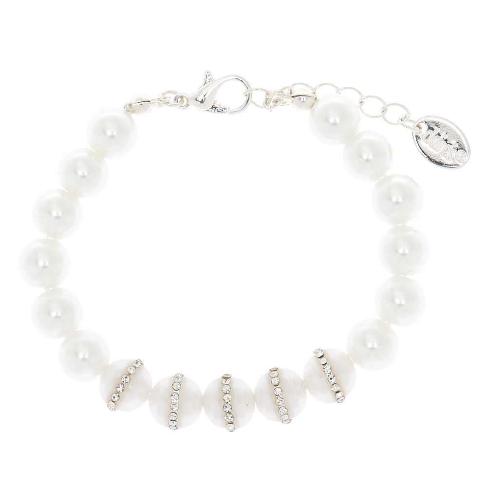 Pearl Saturn Statement Bracelet - White,