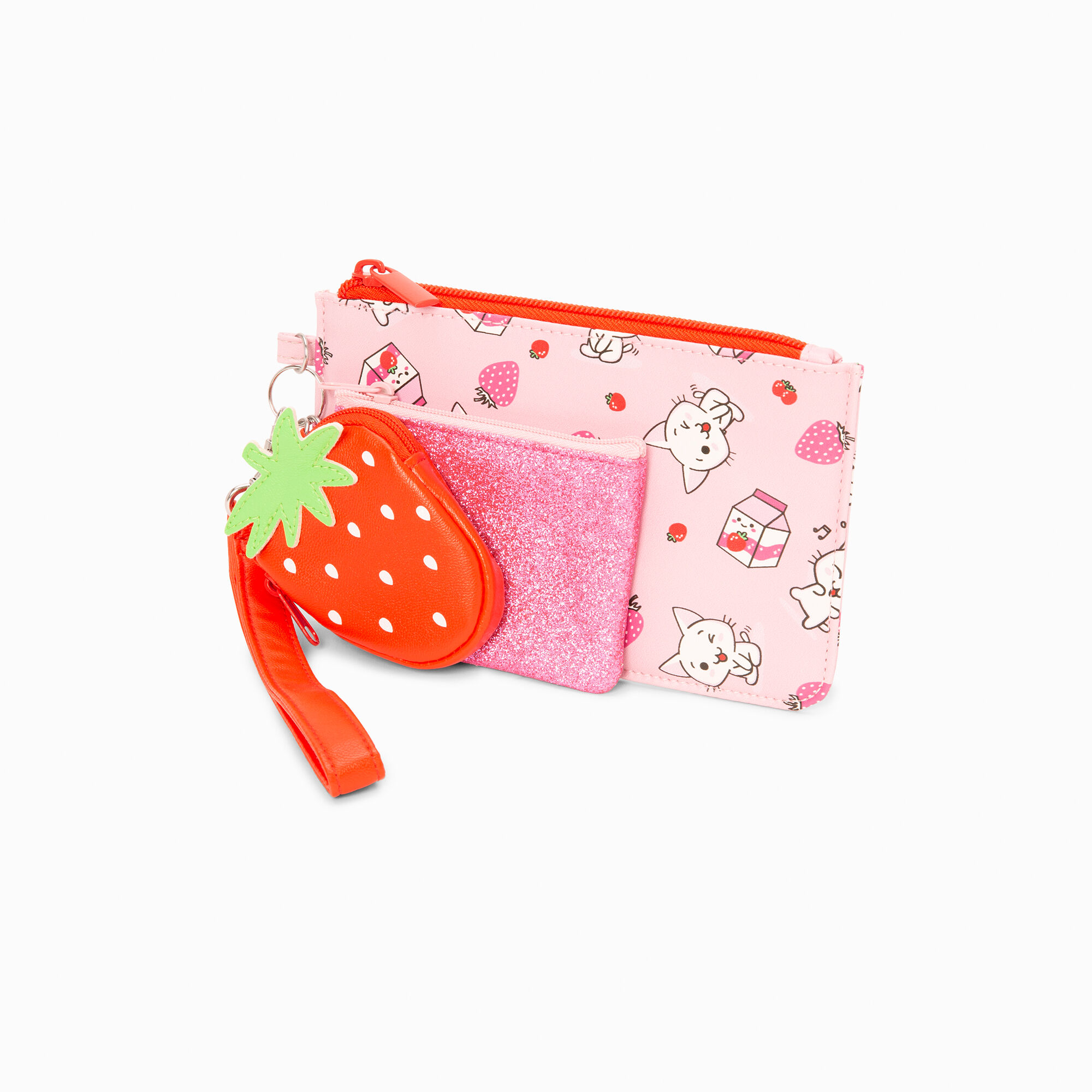 Claire's Trio de pochettes poignet hamster chibi roses