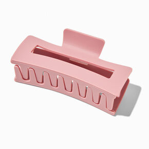 Matte Mauve Rectangular Hair Claw,
