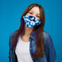 Cotton Blue Tie Dye Print Face Mask - Adult,