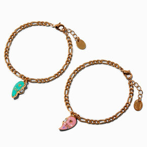 Best Friends Glow in the Dark Split Heart Charm Bracelets - 2 Pack