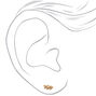 Clous d&#39;oreilles feuille strass couleur dor&eacute;e jaune C LUXE by Claire&#39;s,