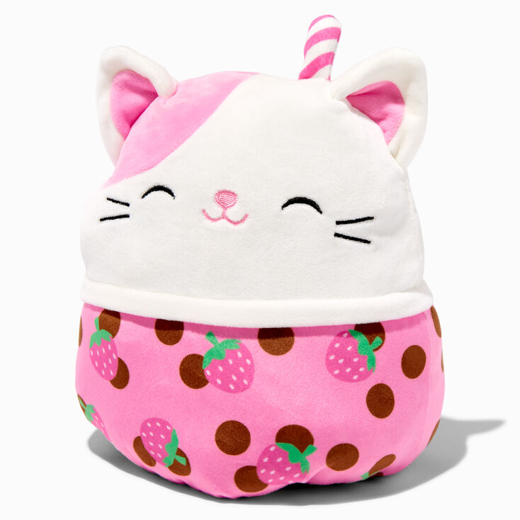 Claire&#39;s Exclusive Squishmallows  8&quot; Boba Tea Cat Flip-A-Mallows SoftToy,